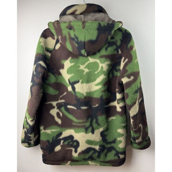 Cabelas Whitetails Men's Medium Camo Polar Fleece Hunting Jacket Zip Up - Picture 2 of 9